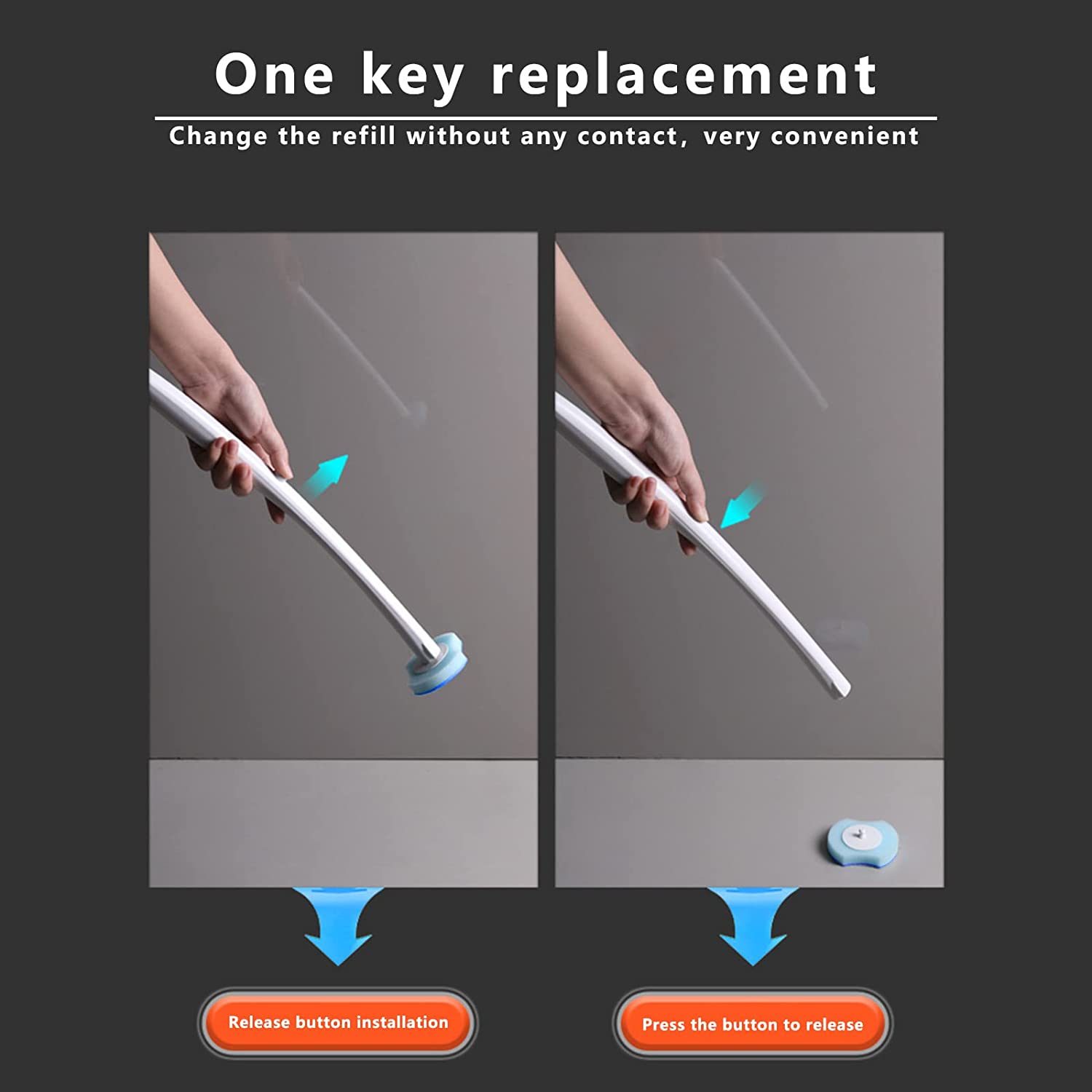 4073 Disposable Toilet Brush Set with 8 Toilet Wand Sponge Refills. Toilet Bowl Brush for Bathroom DeoDap 4073 Disposable Toilet Brush Set with 8 Toilet Wand Sponge Refills. Toilet Bowl Brush for Bathroom DeoDap